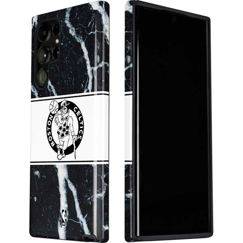 NBA Boston Celtics Marble Galaxy S22 Ultra Pro Case