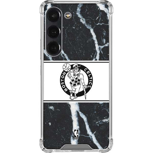 NBA Boston Celtics Marble Galaxy S23 Clear Case