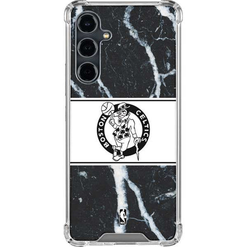 NBA Boston Celtics Marble Galaxy S23 FE Clear Case