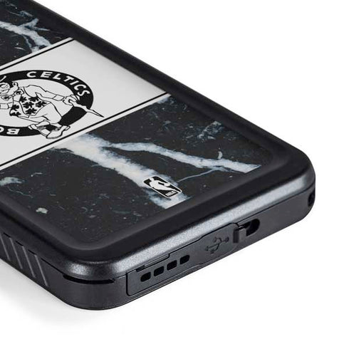 NBA Boston Celtics Marble Galaxy S23 Plus Waterproof Case