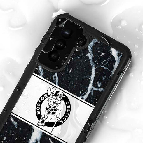 NBA Boston Celtics Marble Galaxy S23 Plus Waterproof Case