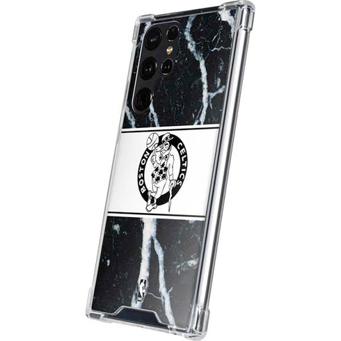 NBA Boston Celtics Marble Galaxy S24 Ultra Clear Case