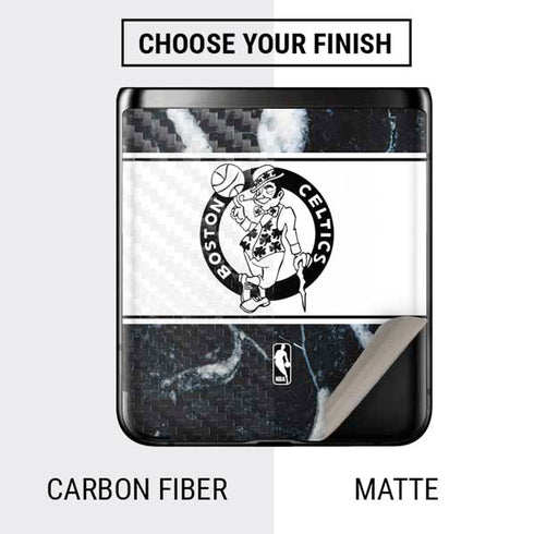 NBA Boston Celtics Marble Galaxy Z Flip Skin