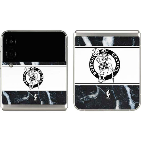 NBA Boston Celtics Marble Galaxy Z Flip3 5G Skin
