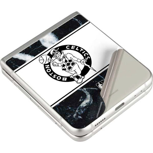 NBA Boston Celtics Marble Galaxy Z Flip3 5G Skin
