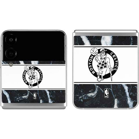 NBA Boston Celtics Marble Galaxy Z Flip4 5G Skin