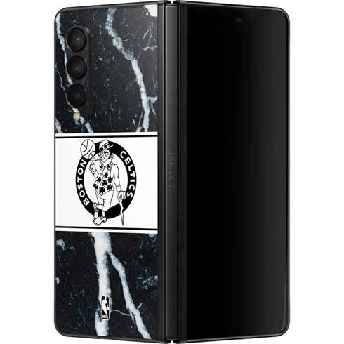 NBA Boston Celtics Marble Galaxy Z Fold3 5G Skin