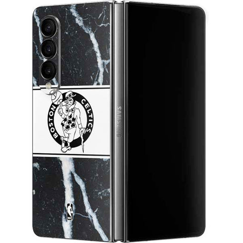 NBA Boston Celtics Marble Galaxy Z Fold4 5G Skin