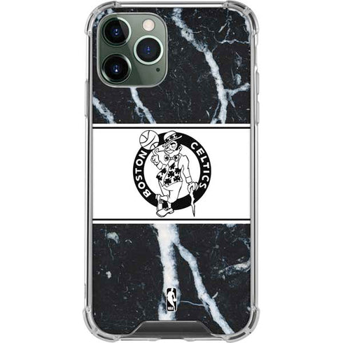NBA Boston Celtics Marble iPhone 12 Pro Clear Case