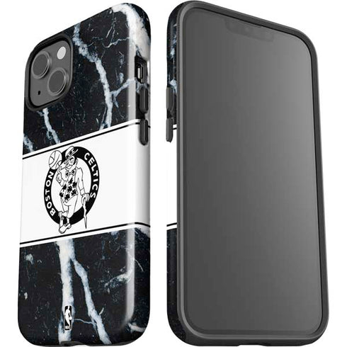 NBA Boston Celtics Marble iPhone 15 Plus Impact Case