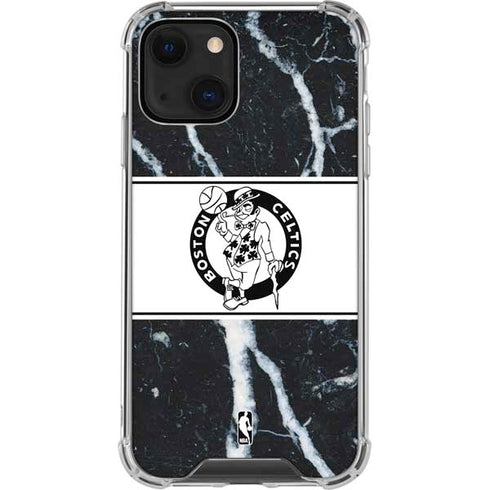 NBA Boston Celtics Marble iPhone 14 Plus Clear Case