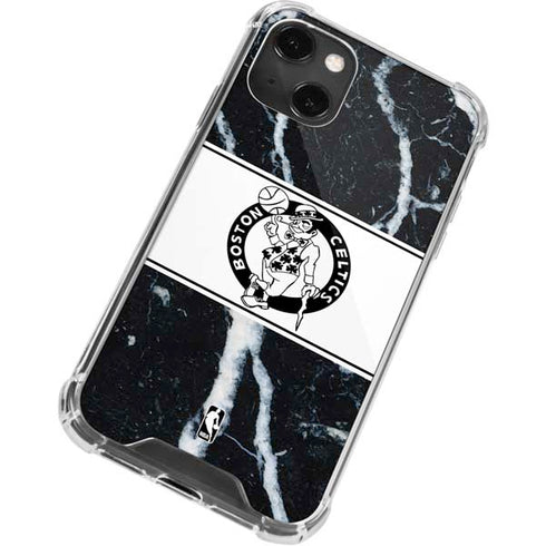 NBA Boston Celtics Marble iPhone 15 Plus Clear Case