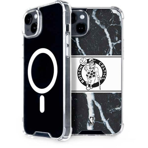 NBA Boston Celtics Marble iPhone 14 Plus MagSafe Case