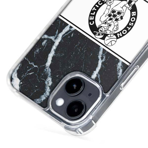 NBA Boston Celtics Marble iPhone 15 Plus MagSafe Case