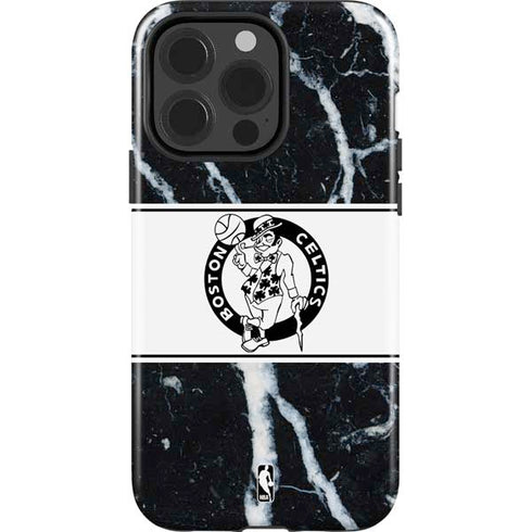 NBA Boston Celtics Marble iPhone 15 Pro Impact Case