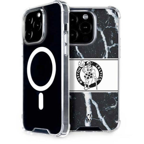 NBA Boston Celtics Marble iPhone 15 Pro MagSafe Case