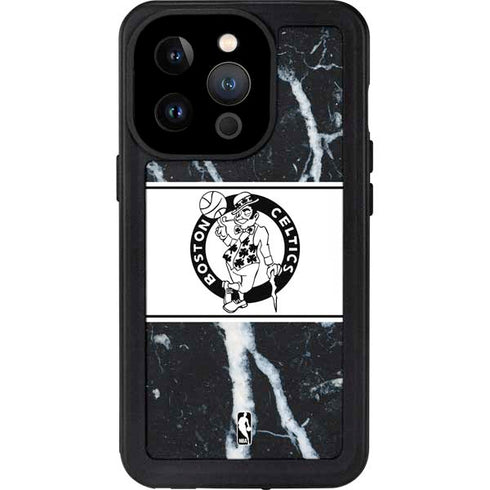 NBA Boston Celtics Marble iPhone 14 Pro Waterproof Case