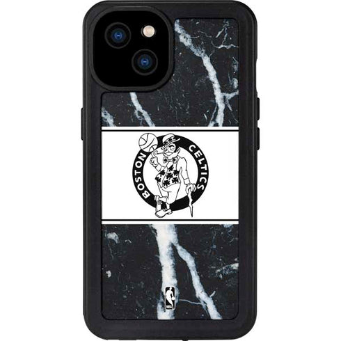 NBA Boston Celtics Marble iPhone 15 Plus Waterproof Case