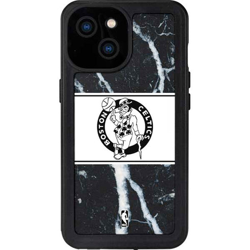 NBA Boston Celtics Marble iPhone 15 Waterproof Case