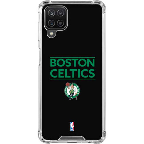 NBA Boston Celtics Standard - Black Galaxy A12 Clear Case