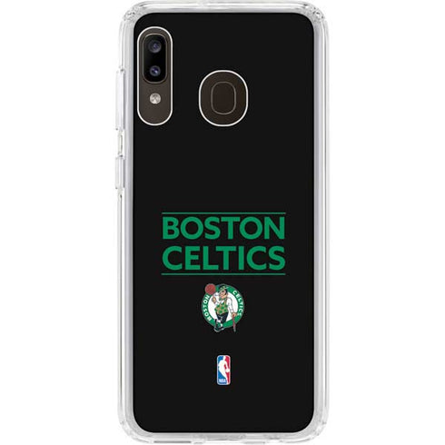 NBA Boston Celtics Standard - Black Galaxy A20 Clear Case