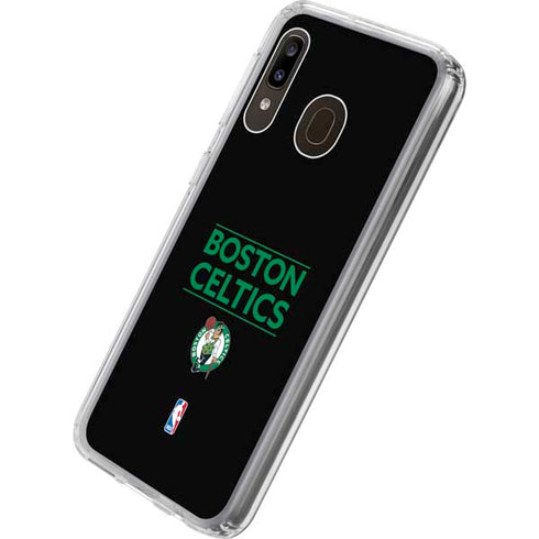 NBA Boston Celtics Standard - Black Galaxy A20 Clear Case