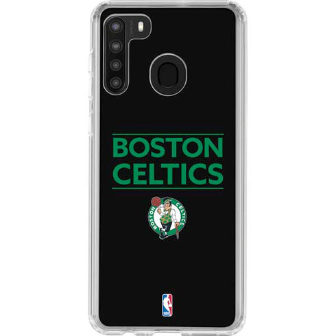 NBA Boston Celtics Standard - Black Galaxy A21 Clear Case