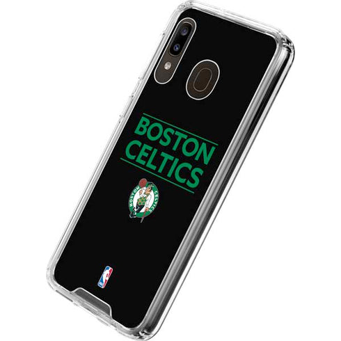 NBA Boston Celtics Standard - Black Galaxy A30 Clear Case