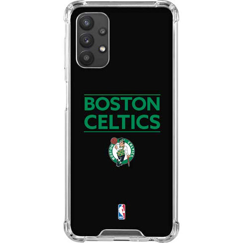 NBA Boston Celtics Standard - Black Galaxy A32 5G Clear Case