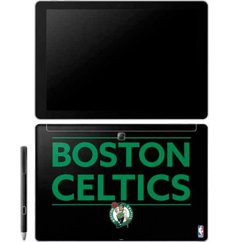 NBA Boston Celtics Standard - Black Galaxy Book 12in Skin