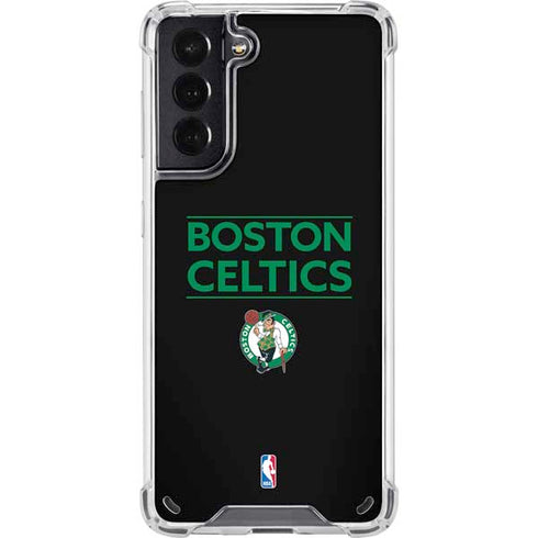 NBA Boston Celtics Standard - Black Galaxy S21 5G Clear Case