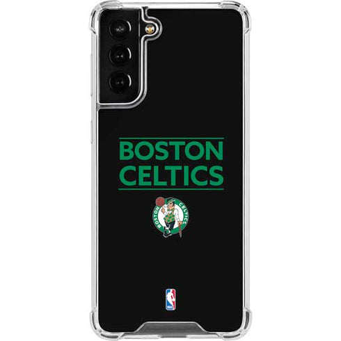 NBA Boston Celtics Standard - Black Galaxy S21 FE Clear Case