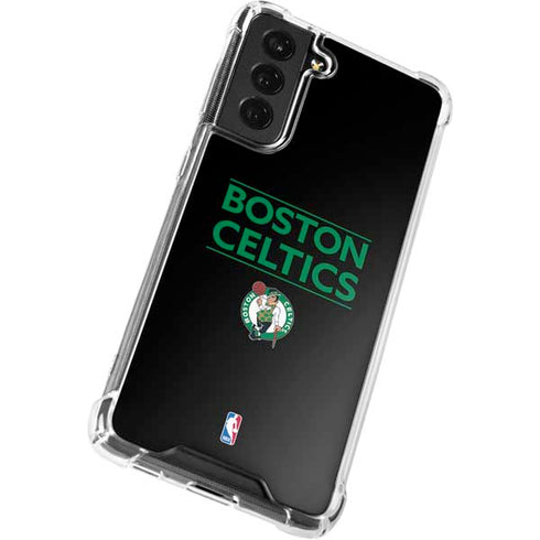 NBA Boston Celtics Standard - Black Galaxy S21 FE Clear Case
