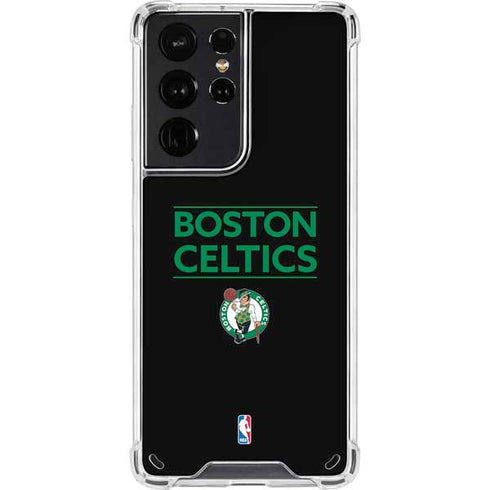 NBA Boston Celtics Standard - Black Galaxy S21 Ultra 5G Clear Case