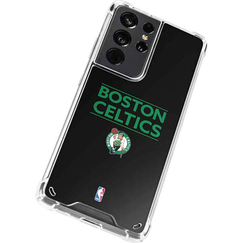 NBA Boston Celtics Standard - Black Galaxy S21 Ultra 5G Clear Case
