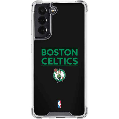 NBA Boston Celtics Standard - Black Galaxy S22 Clear Case