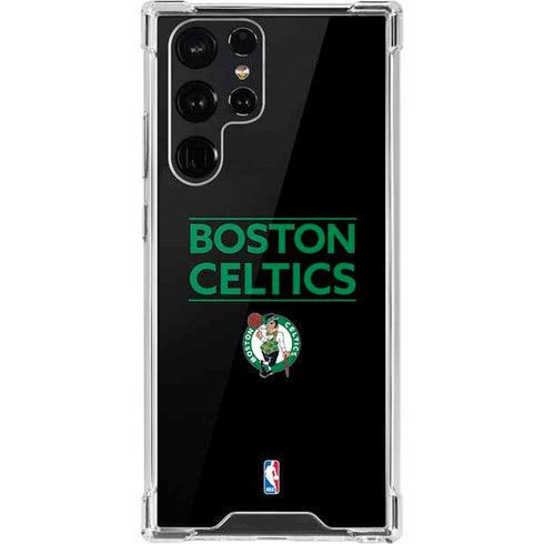 NBA Boston Celtics Standard - Black Galaxy S22 Ultra Clear Case