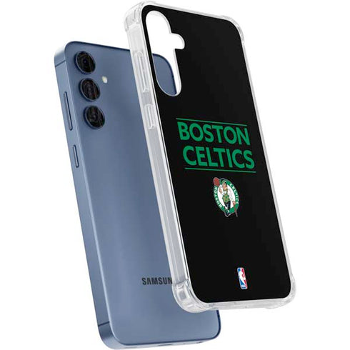 NBA Boston Celtics Standard - Black Galaxy S24 Clear Case
