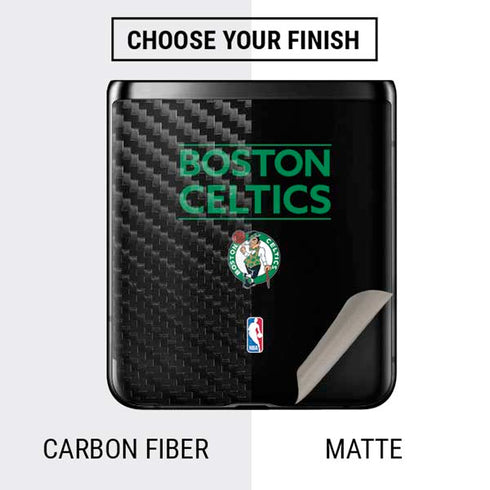 NBA Boston Celtics Standard - Black Galaxy Z Flip Skin