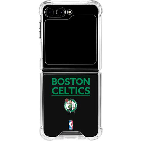 NBA Boston Celtics Standard - Black Galaxy Z Flip5 5G Clear Case
