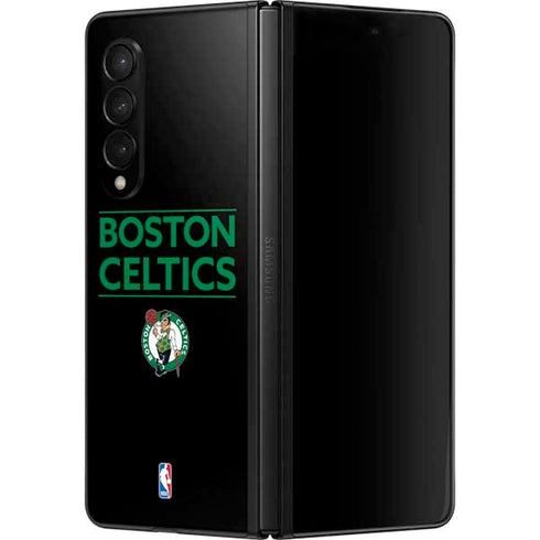 NBA Boston Celtics Standard - Black Galaxy Z Fold3 5G Skin