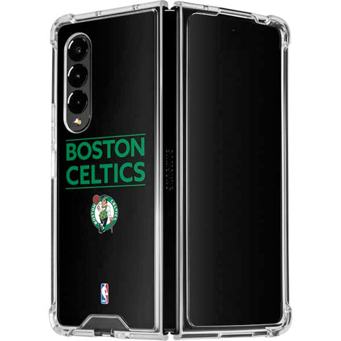 NBA Boston Celtics Standard - Black Galaxy Z Fold4 5G Clear Case
