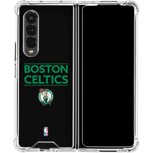 NBA Boston Celtics Standard - Black Galaxy Z Fold4 5G Clear Case