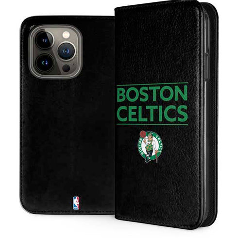 NBA Boston Celtics Standard - Black iPhone 13 Pro Folio Case