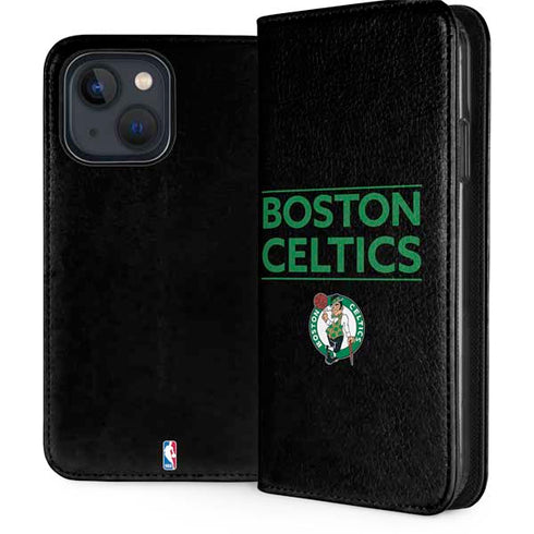 NBA Boston Celtics Standard - Black iPhone 14 Plus Folio Case