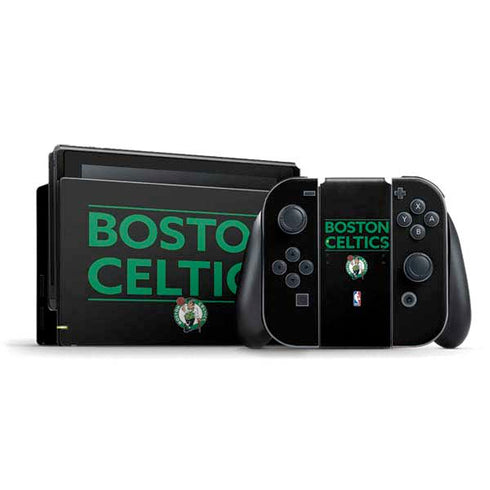 NBA Boston Celtics Standard - Black Nintendo Switch Bundle Skin
