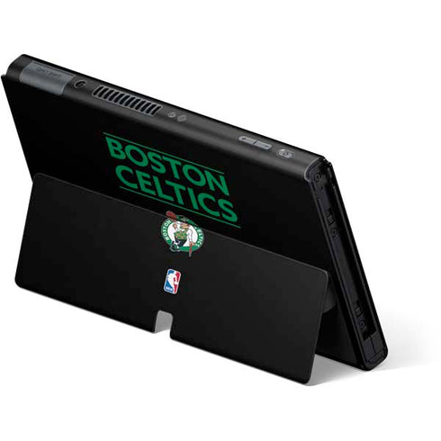 NBA Boston Celtics Standard - Black Nintendo Switch OLED (2021) Skin