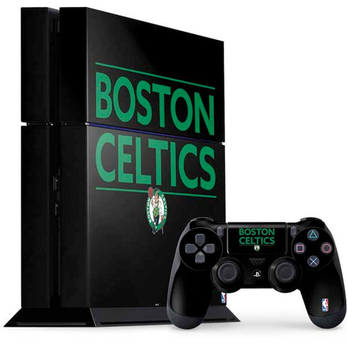 NBA Boston Celtics Standard - Black PS4 Console and Controller Bundle Skin