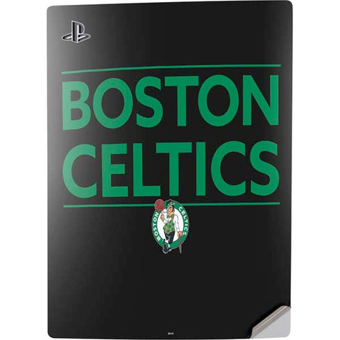 NBA Boston Celtics Standard - Black PS5 Digital Edition Console Skin