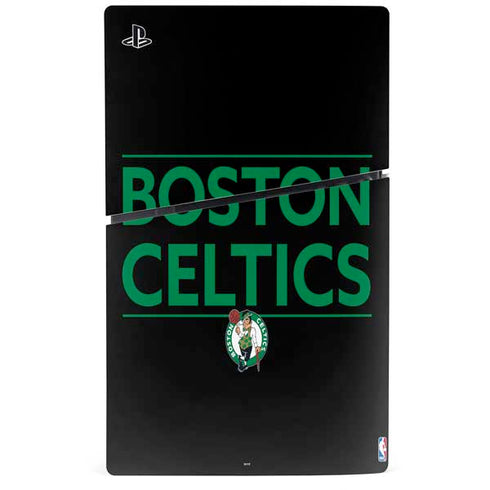 NBA Boston Celtics Standard - Black PS5 Slim Digital Edition Bundle Skin